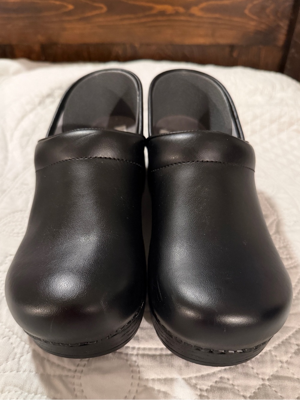 Dansko Professional Black Leather Clogs - NWOB [Size 42]